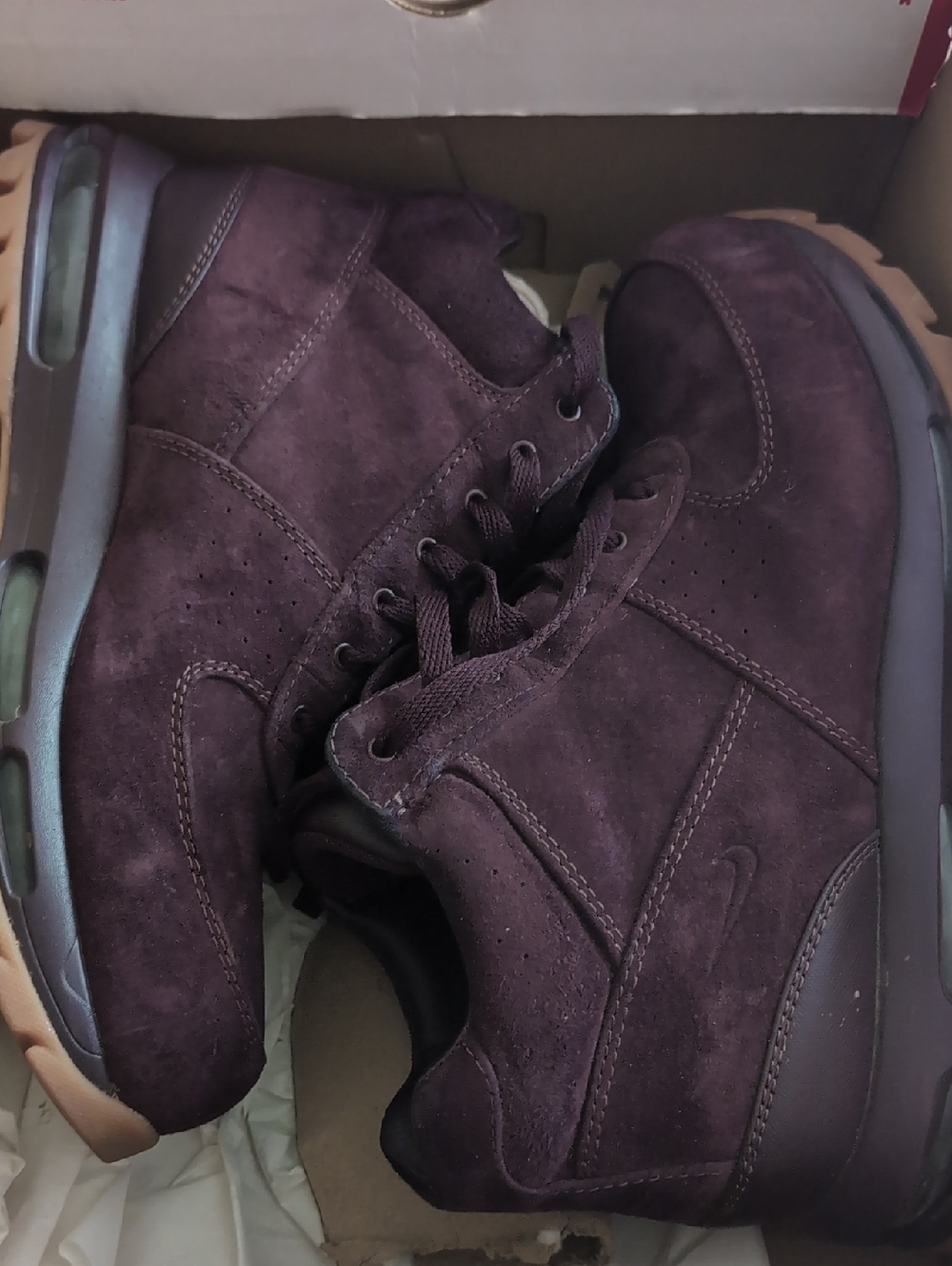 Nike Men’s Suede Sneakers in Burgundy